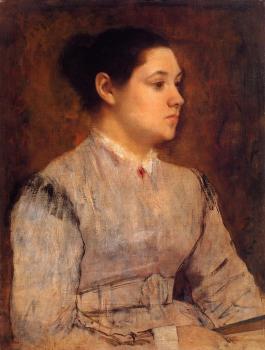 埃德加 德加 Portrait of a Young Woman